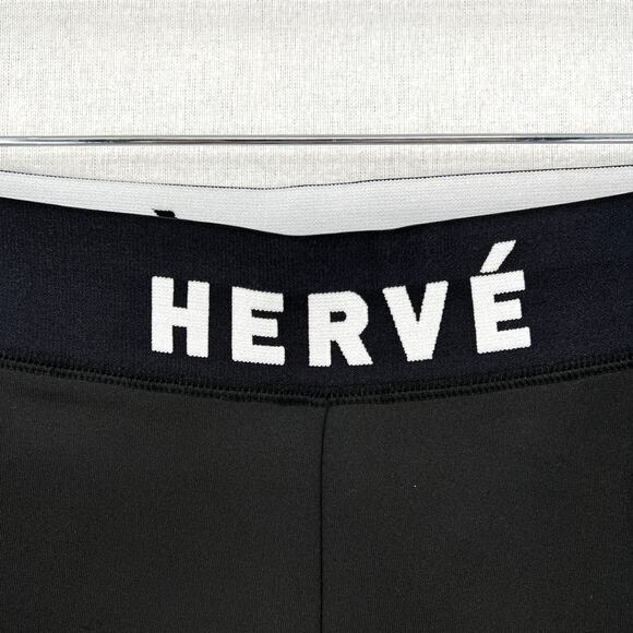 HERVE LEGER Logo Bike Shorts Womens Small Black White High Rise Stretch NWT - Picture 8 of 16